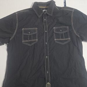 Divided Black Casual Button-Down Shirt